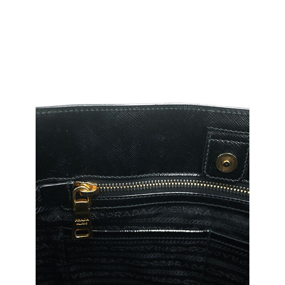 Prada Daino Tote Bag Shoulder Vitello Leather Black - Picture 4 of 9